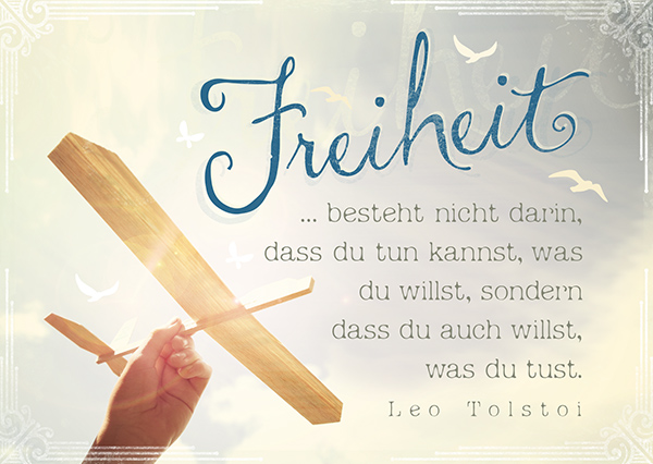 Postkarte - Freiheit besteht