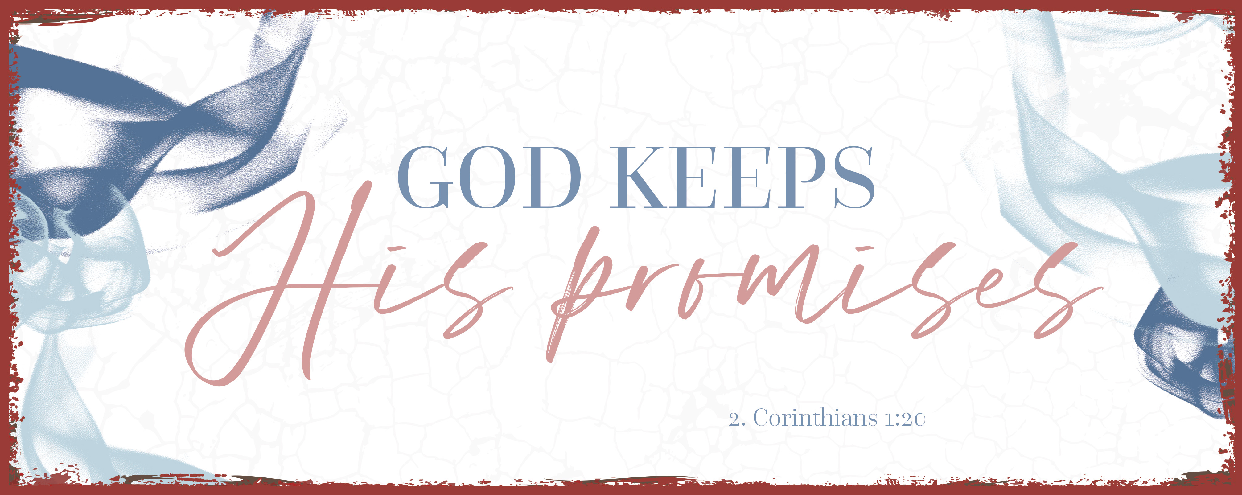 Metallschild lang - God keeps his promises