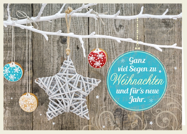 Faltkarte - Segen zu Weihnachten