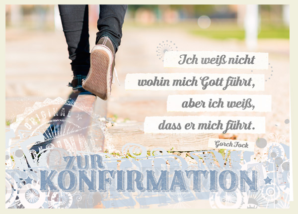 Faltkarte - Zur Konfirmation - Wohin mich Gott führt
