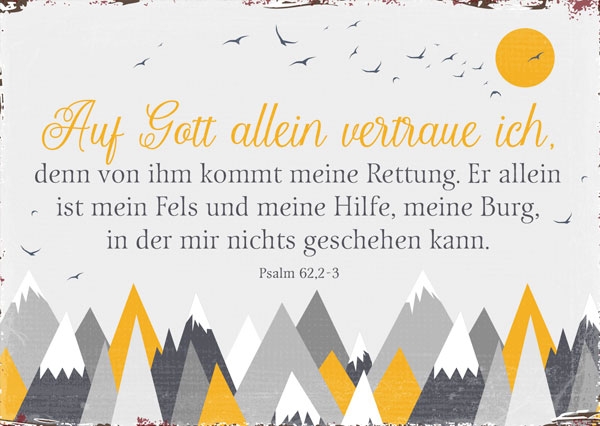 Postkarte - Auf Gott allein
