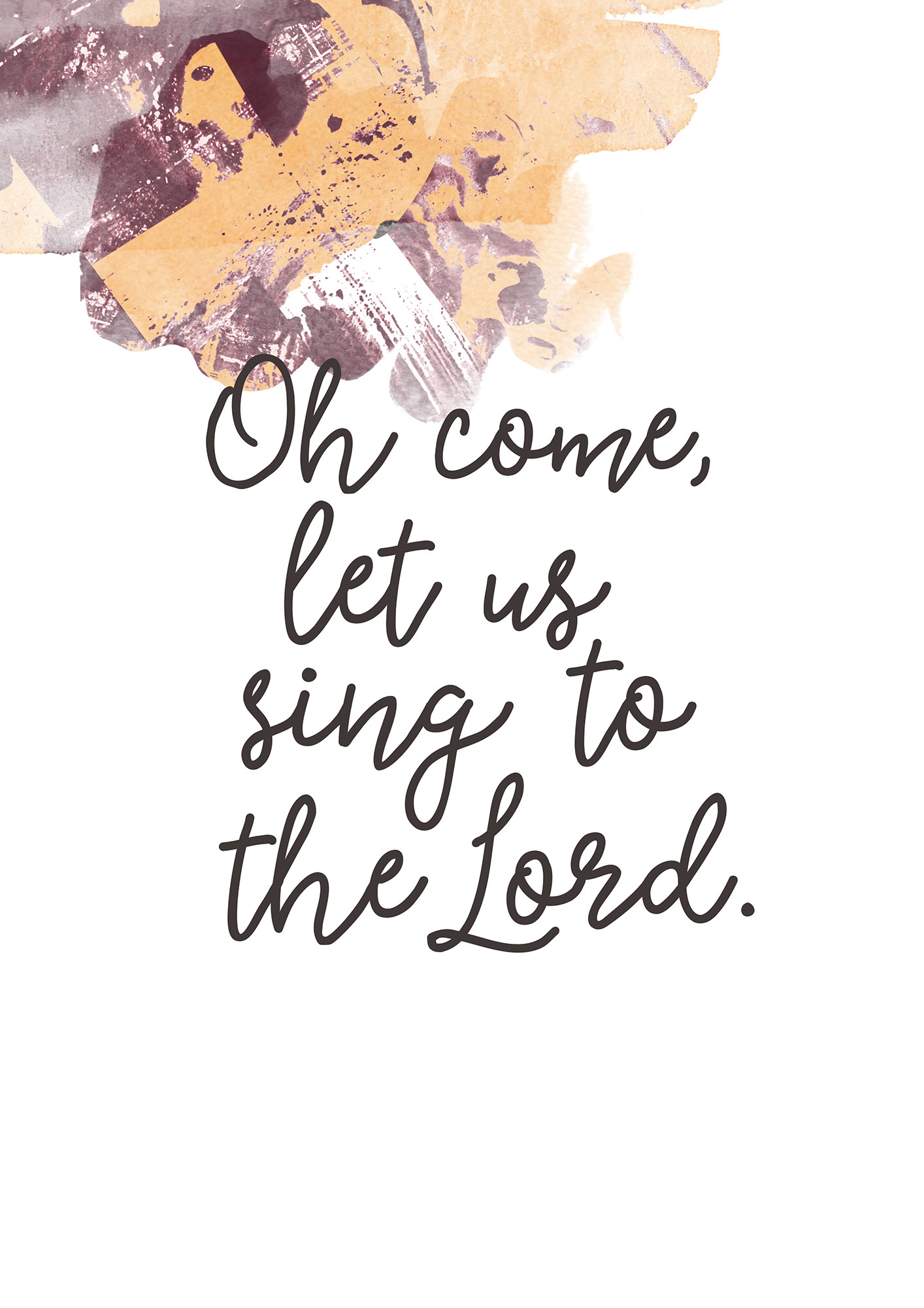 Poster - Oh come, let us sing to the Lord