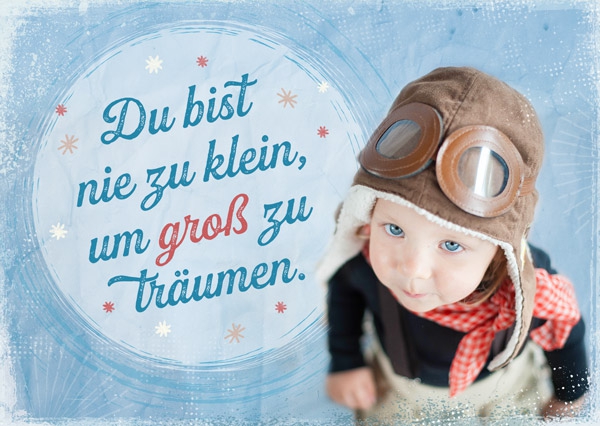 Postkarte - Du bist nie zu klein