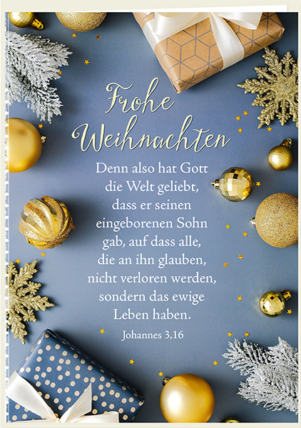 Faltkarte - Frohe Weihnachten - Denn also hat Gott