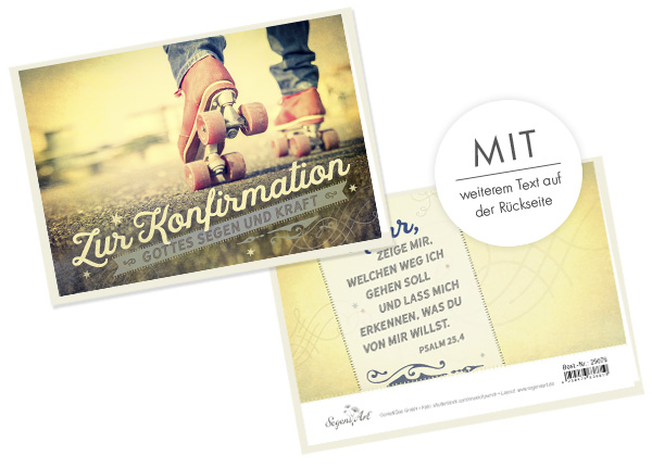 Faltkarte - Zur Konfirmation - Segen und Kraft