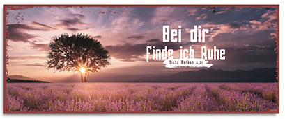 Metallschild lang - Bei dir finde ich Ruhe