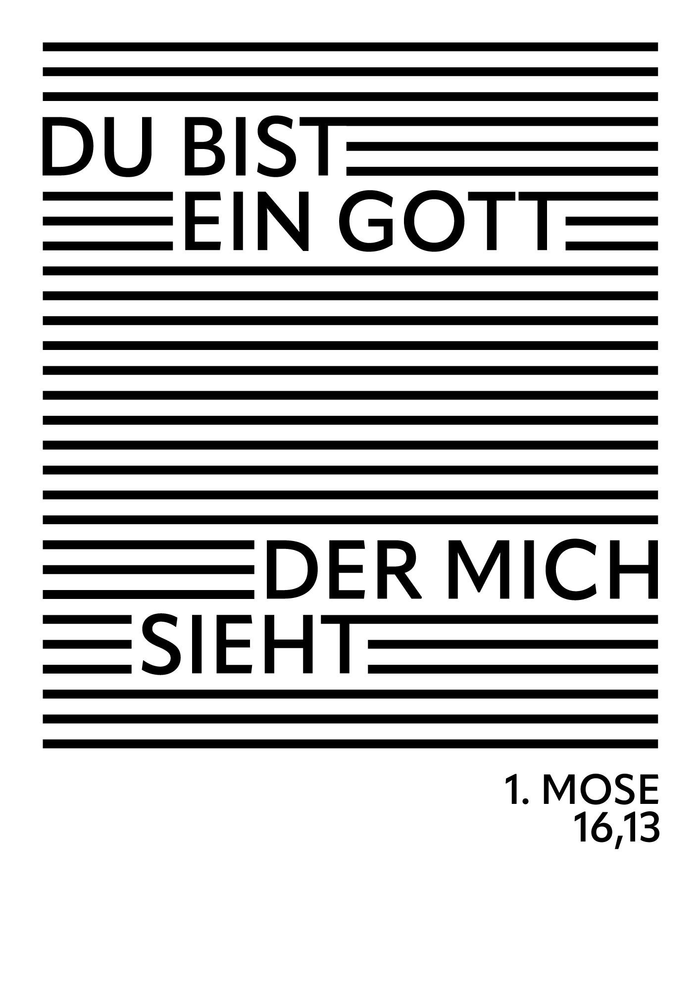 Poster - Ein Gott, der mich sieht (Linien)