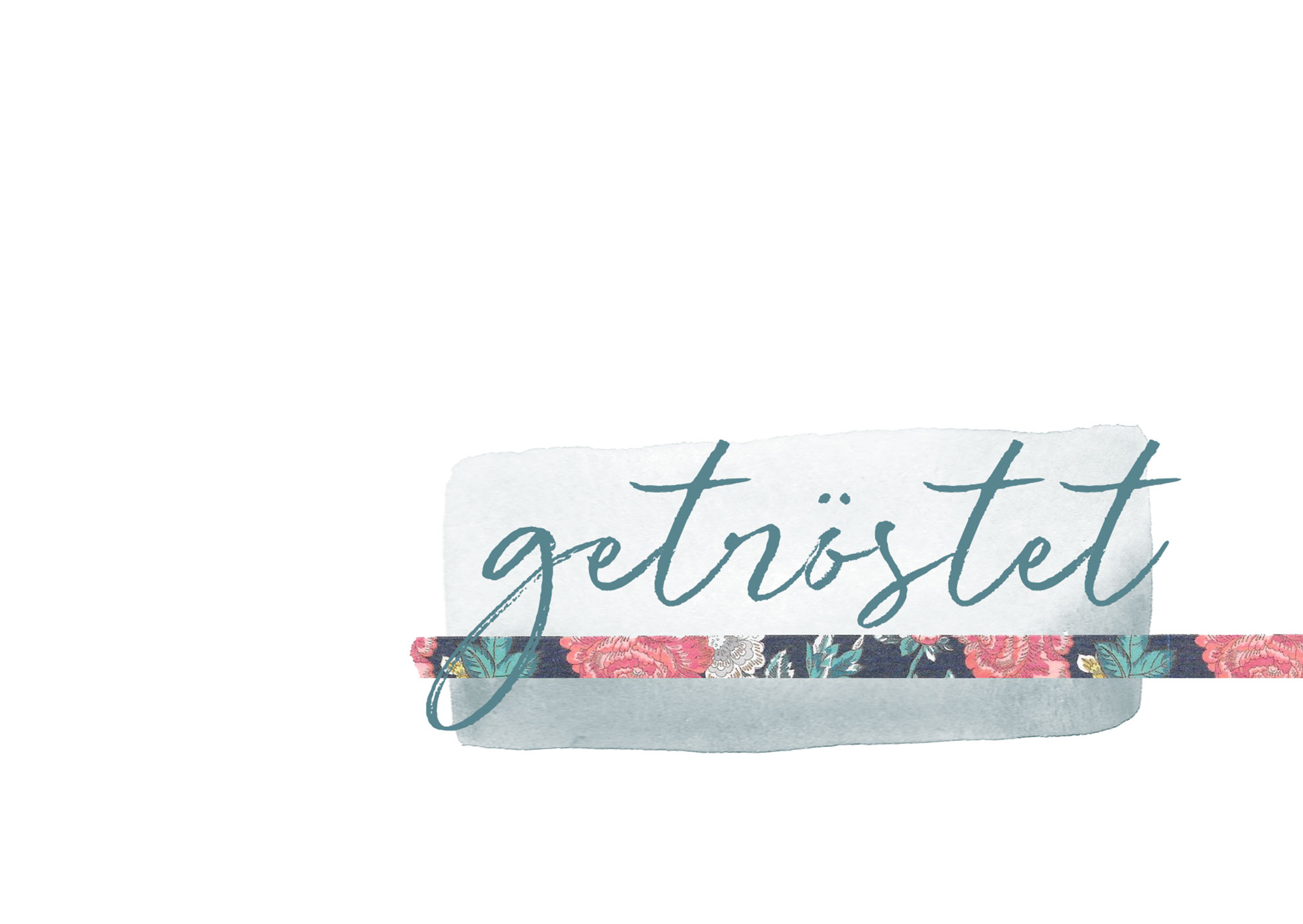 Faltkarte Naturpapier - Getröstet (Schüttet euer Herz aus)  – Trauer