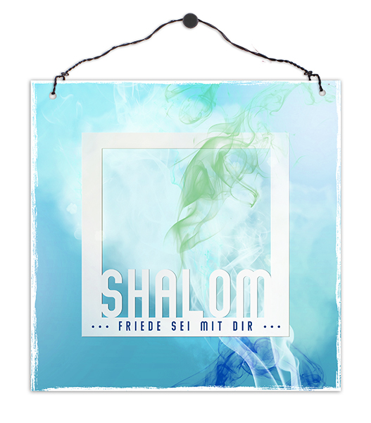 Holzschild klein - Shalom - Friede sei mit dir