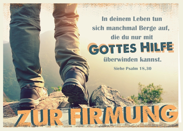Faltkarte - Zur Firmung - Nur mit Gottes Hilfe