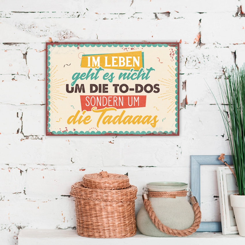 Metallschild klein - Tadaaas