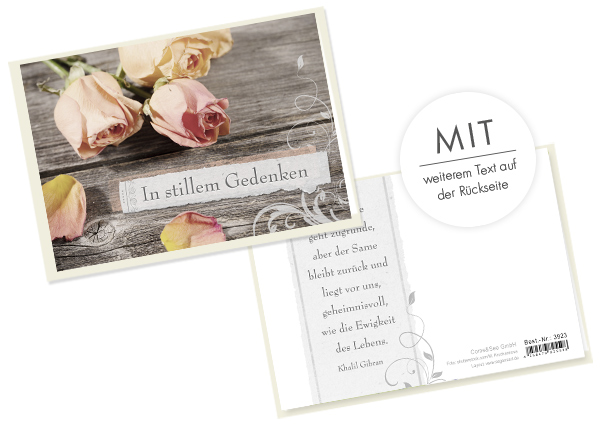 Faltkarte - In stillem Gedenken