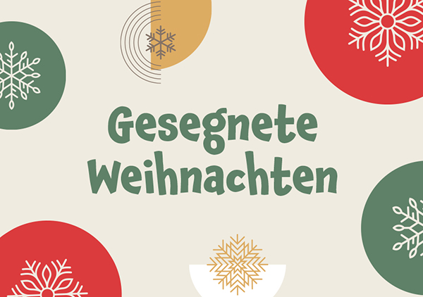 Mini - Gesegnete Weihnachten (Schneeflocken)