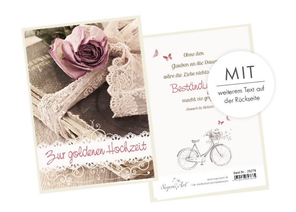 Faltkarte - Zur goldenen Hochzeit - Beständigkeit