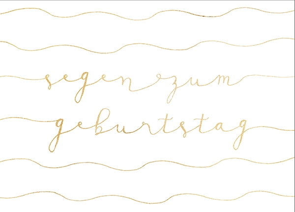 XL-Postkarte Big Blessing Gold - Segen zum Geburtstag