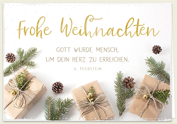 Faltkarte - Frohe Weihnachten - Gott wurde Mensch