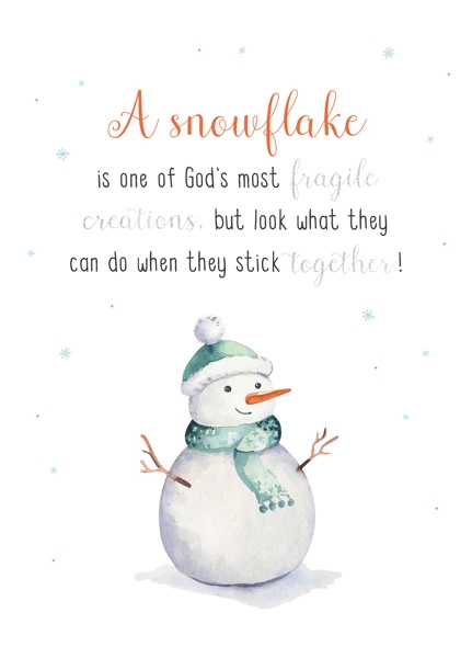 XL-Postkarte Big Blessing Silber - Snowflake