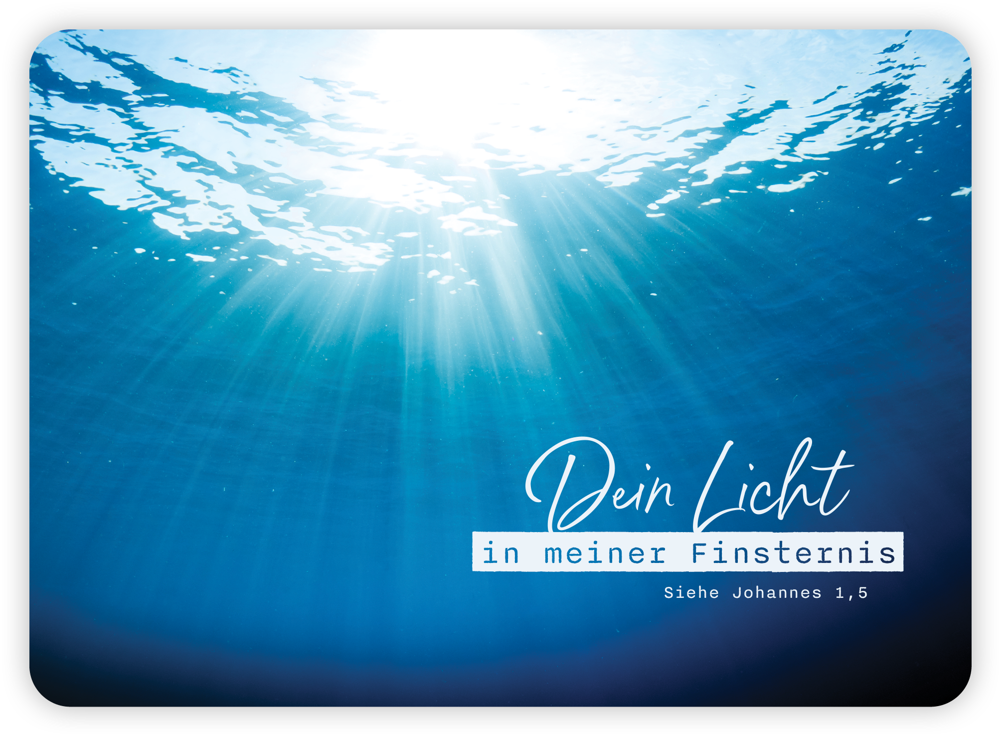 XL-Postkarte Big Blessing - Licht in meiner Finsternis