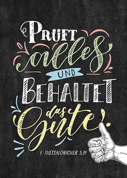 Postkarte - Jahreslosung 2025 - Tafel