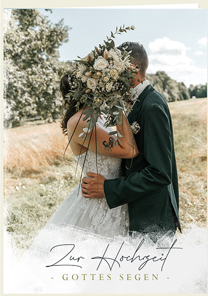 Faltkarte - Zur Hochzeit Gottes Segen (Paar)