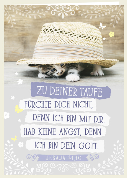 Faltkarte - Taufe - Ich bin dein Gott