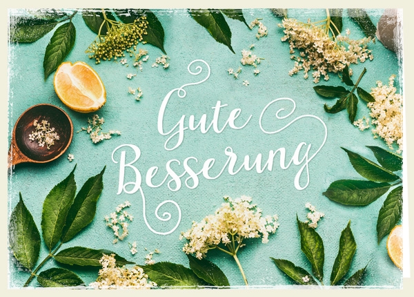 Faltkarte - Gute Besserung (Zitrone)