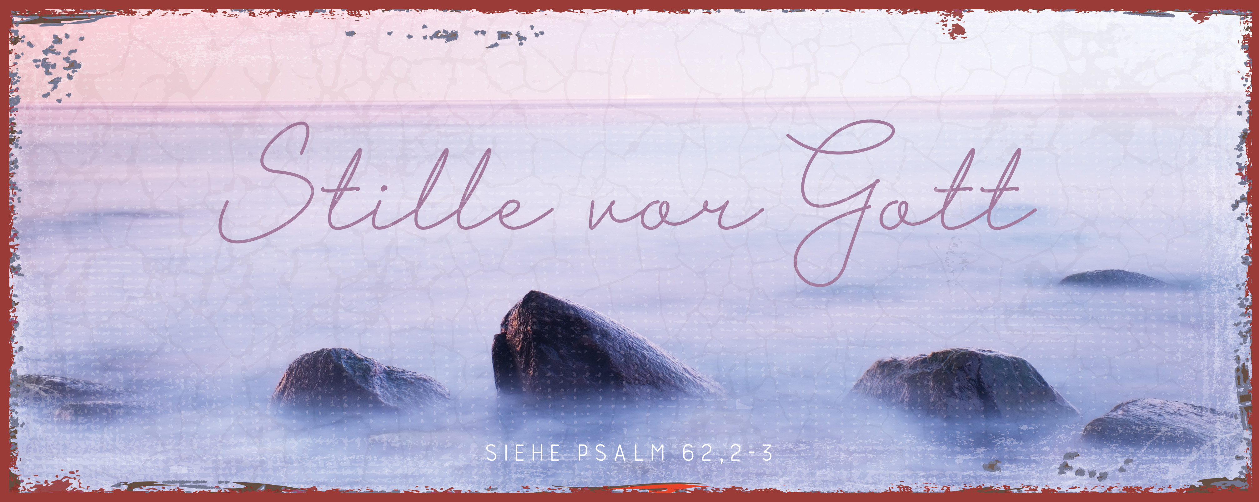 Metallschild lang - Stille vor Gott (Gras)