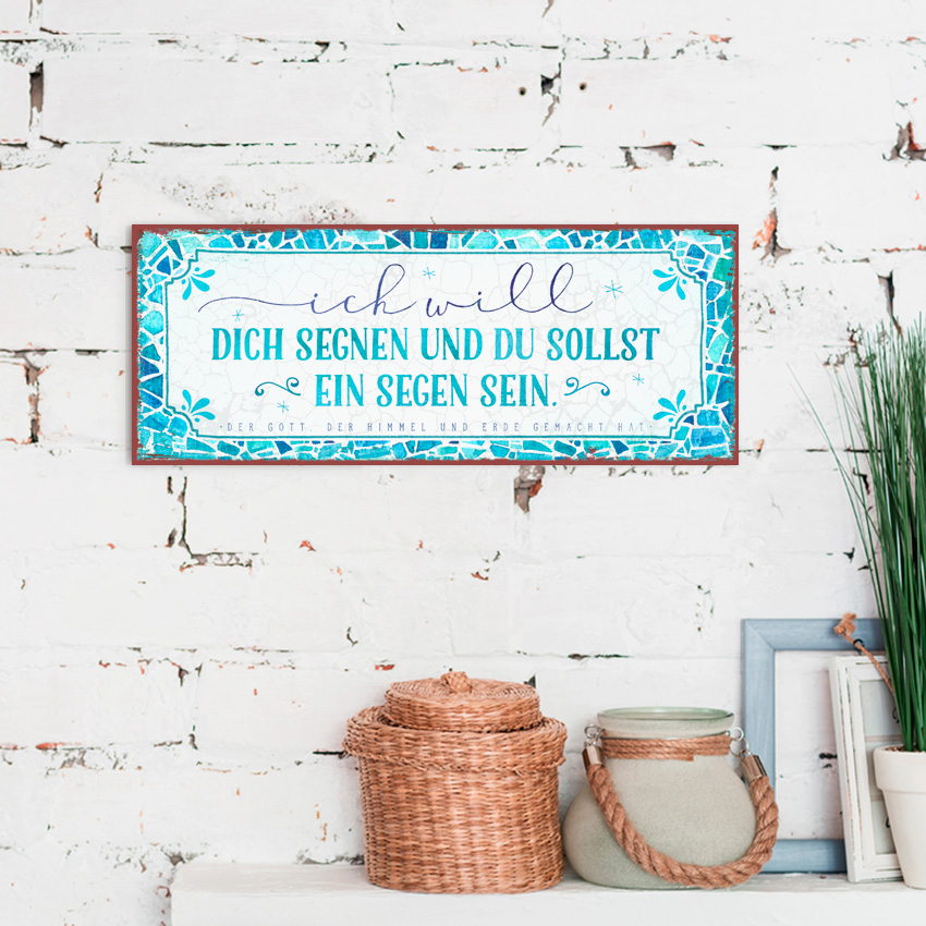 Metallschild lang - Dich segnen