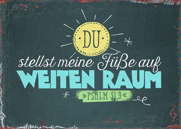 Postkarte - Du stellst meine Füße