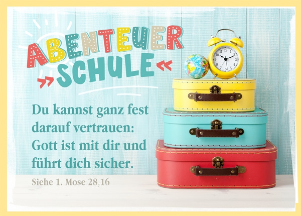 Faltkarte - Abenteuer Schule