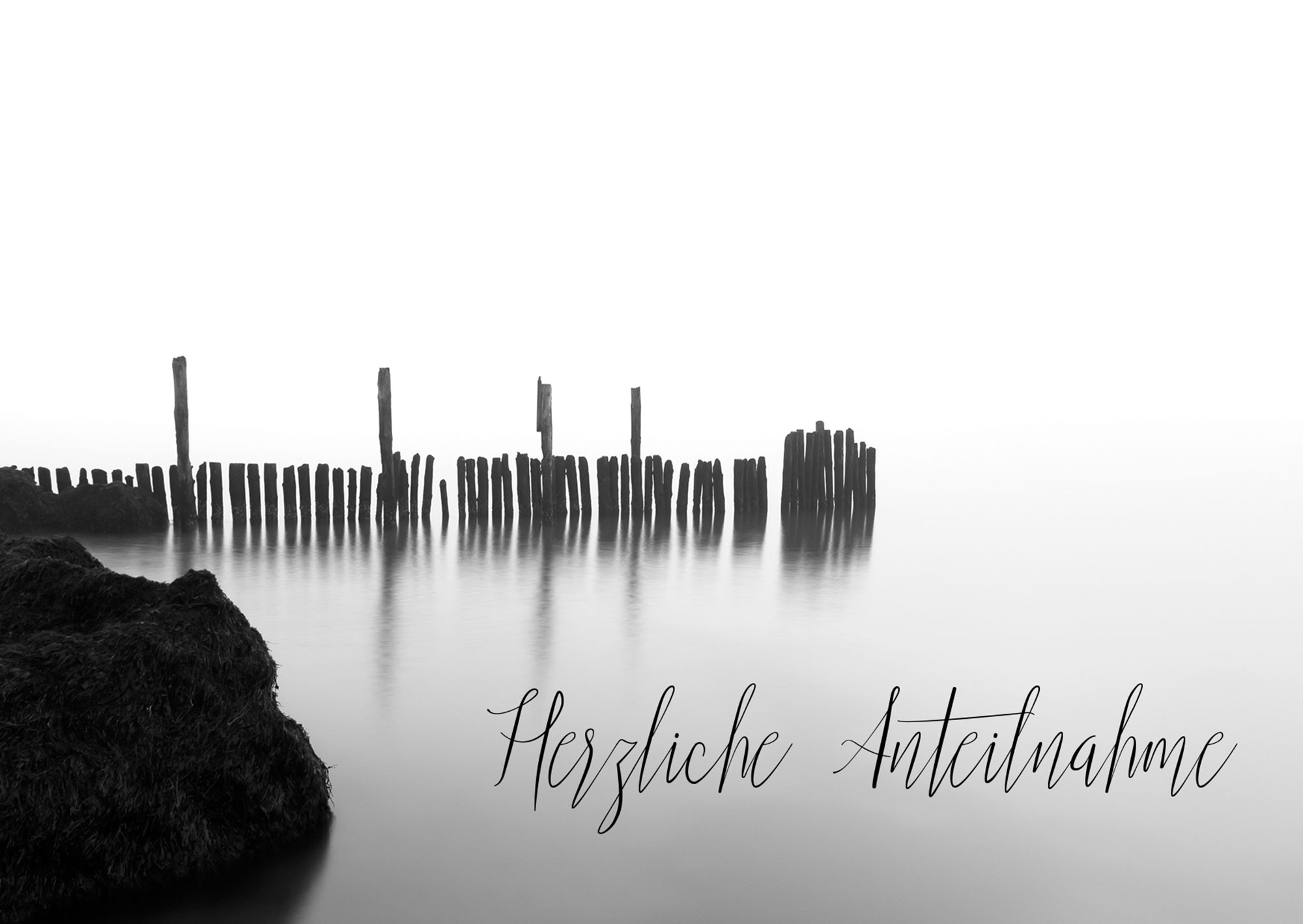 Faltkarte - Herzliche Anteilnahme (Er wird jede Träne abwischen)