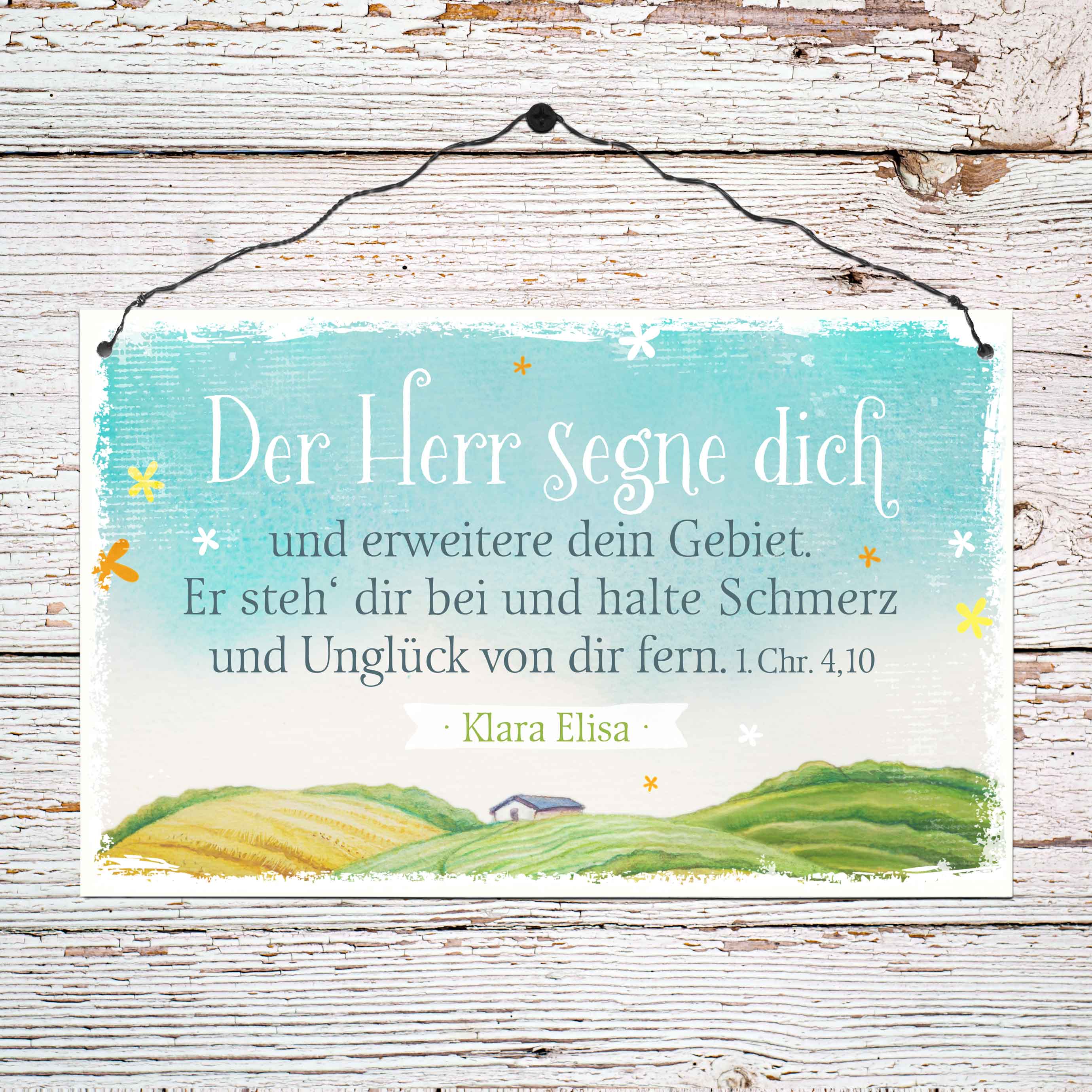 Persönliches Holzschild groß - Der Herr steh' dir bei