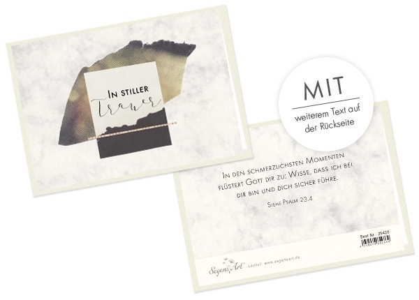 Faltkarte Naturpapier - In stiller Trauer - Gott flüstert