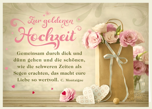 Faltkarte - Zur goldenen Hochzeit - Gemeinsam