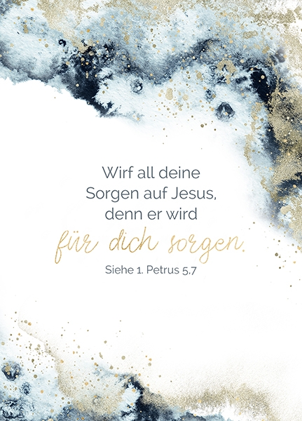 XL-Postkarte Big Blessing Gold - Wirf all deine Sorgen