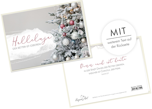 Faltkarte - Halleluja, der Retter ist geboren (Baum)