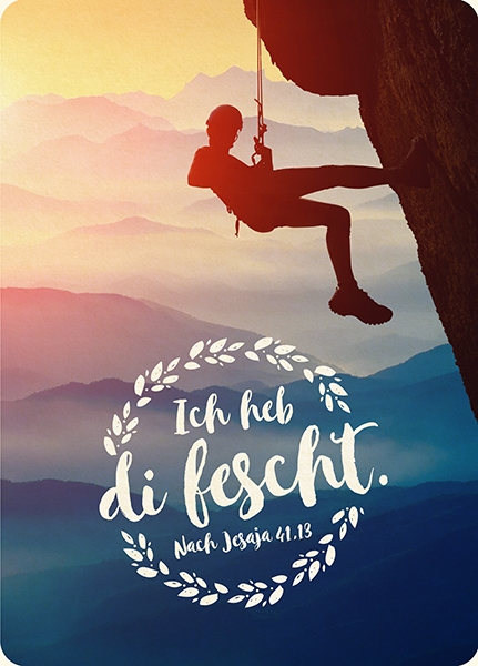 XL-Postkarte Big Blessing - Heb di fescht (Schweizerdeutsch)