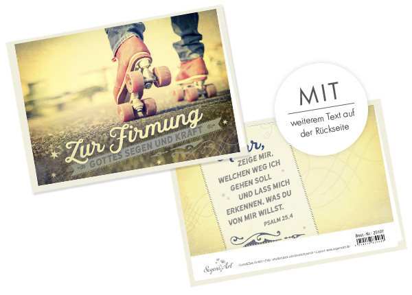Faltkarte - Zur Firmung - Segen und Kraft