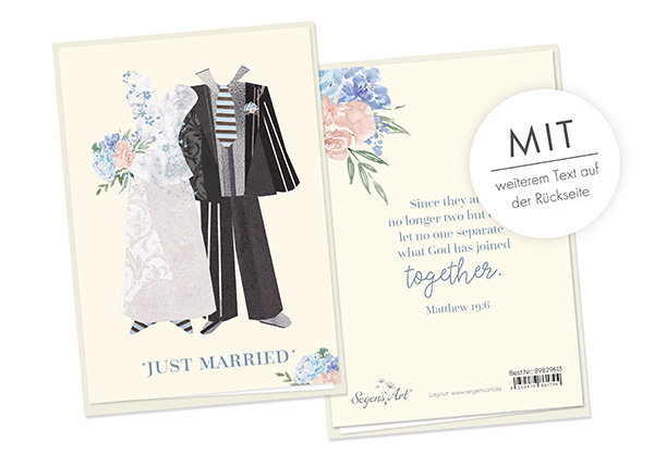 Faltkarte Naturpapier - Hochzeit - Since they are