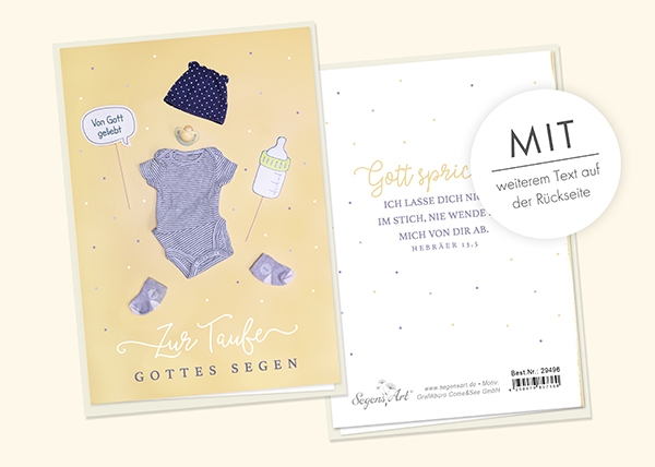 Faltkarte - Zur Taufe Gottes Segen - Nicht im Stich
