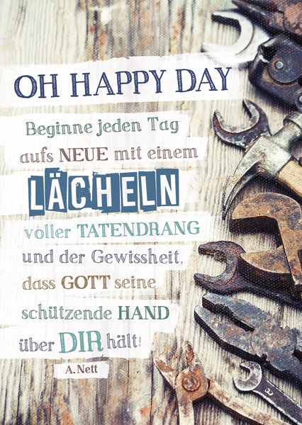 Postkarte - Oh happy day
