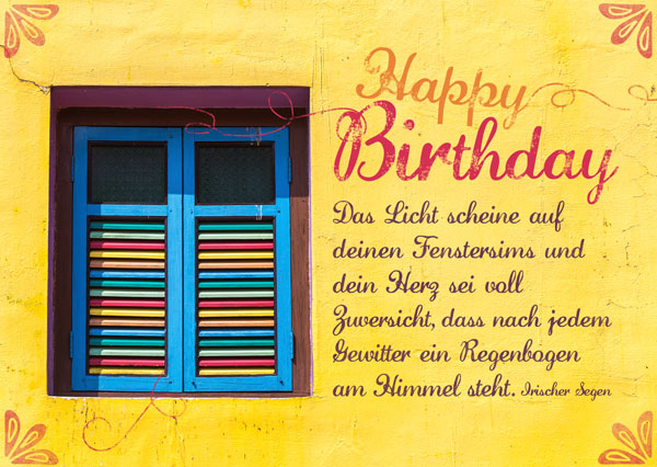 Postkarte - Regenbogen am Himmel