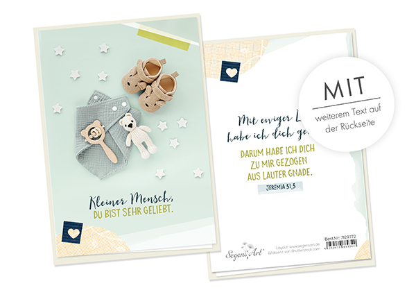 Faltkarte - Geburt – Du bist sehr geliebt