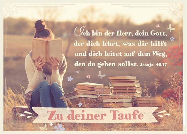 Faltkarte - Taufe - Ich bin der Herr