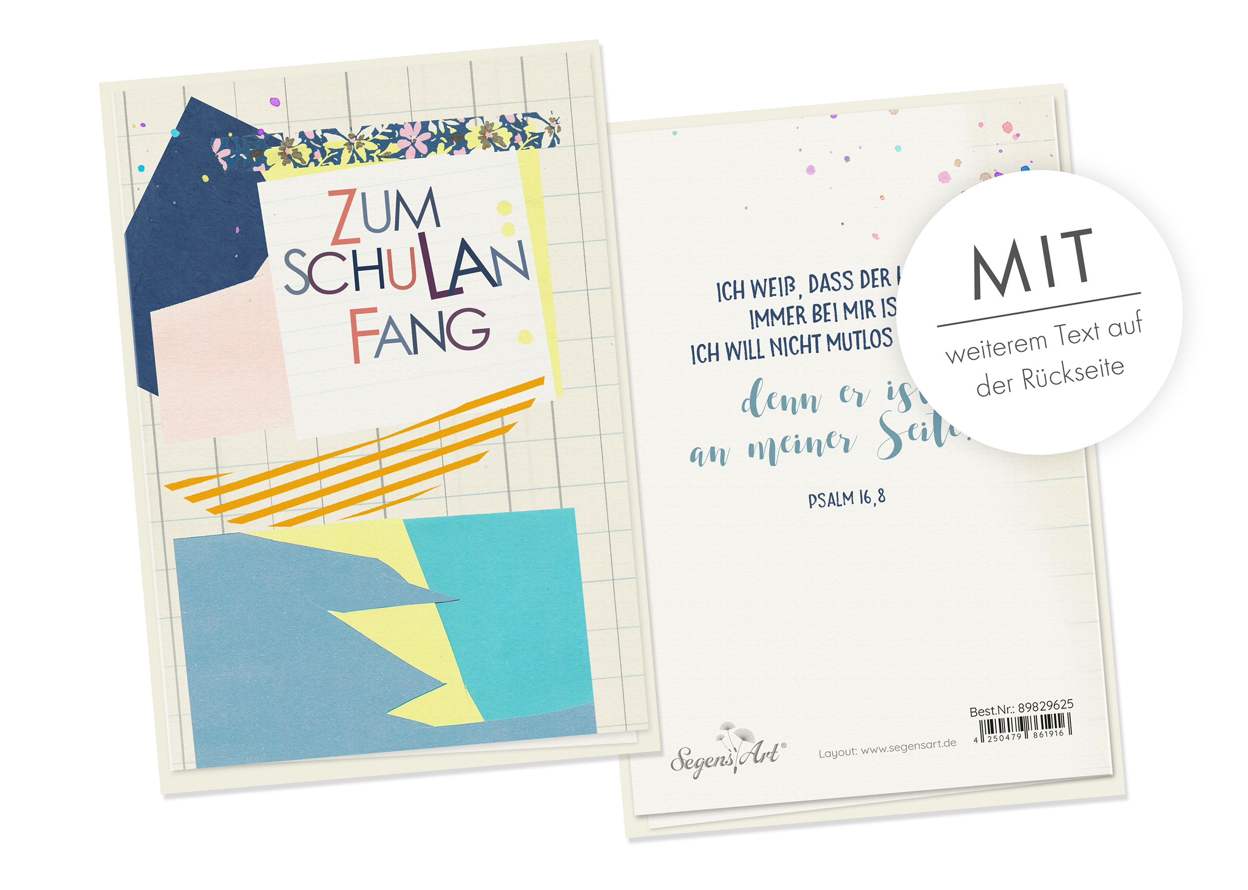 Faltkarte Naturpapier - Zum Schulanfang - Ich weiß