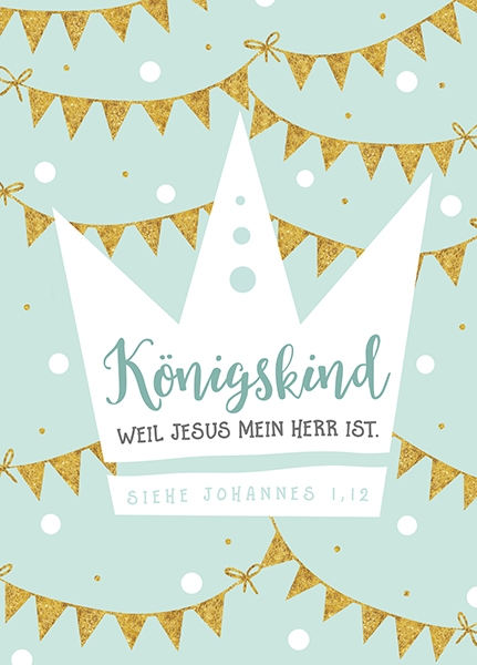 XL-Postkarte Big Blessing - Königskind - Weil Jesus