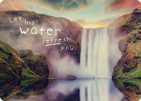 XL-Postkarte Big Blessing - Let his water