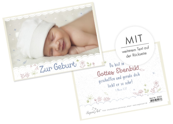 Faltkarte - Zur Geburt - Gottes Ebenbild
