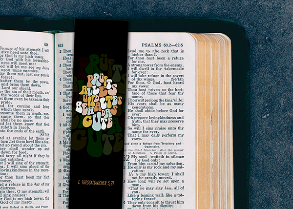 Segenszeichen - Jahreslosung 2025 - Letter schwarz