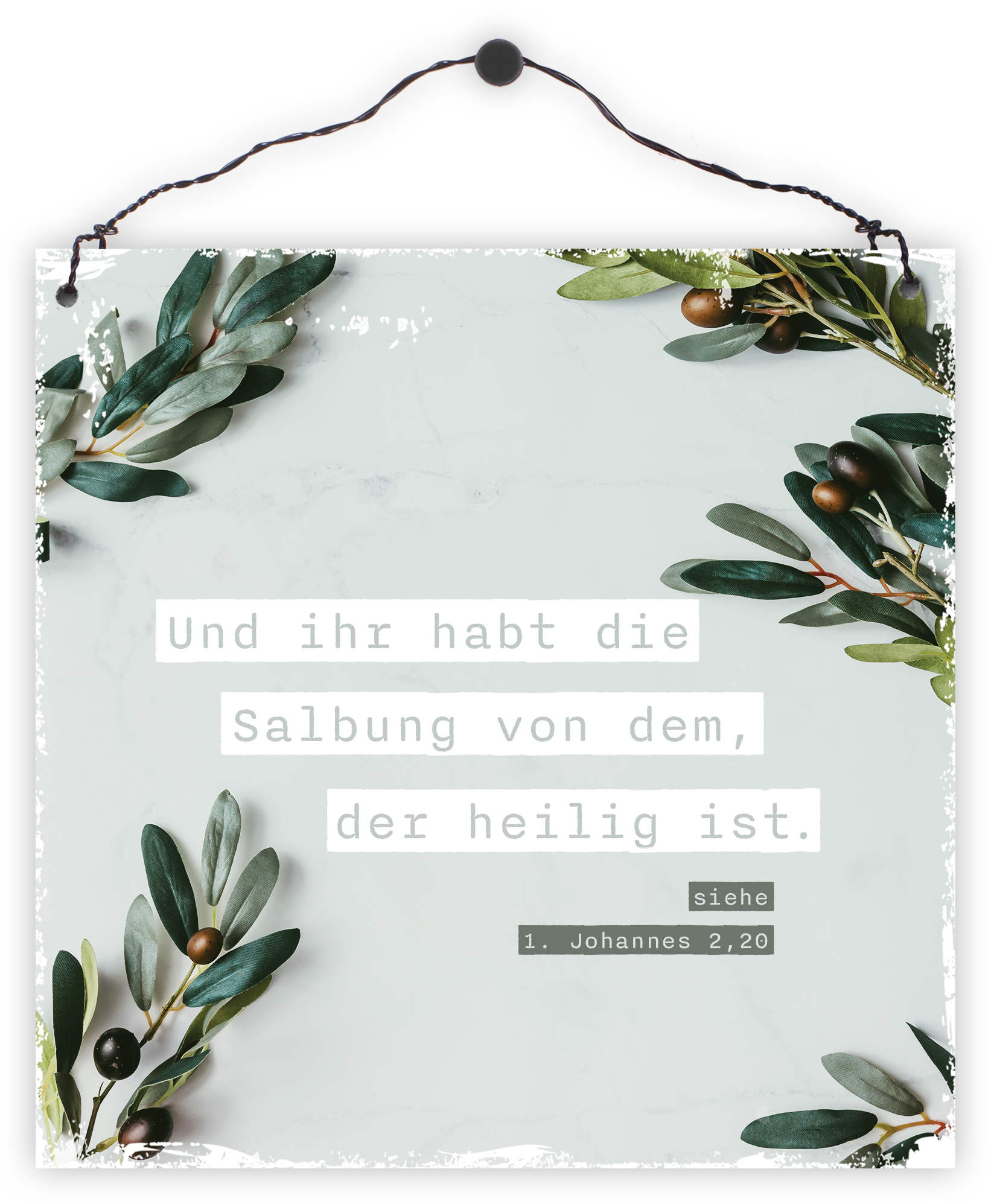 Holzschild klein - Salbung